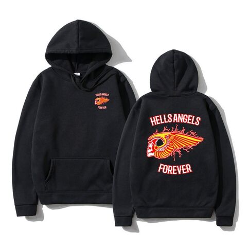 Свитшот с принтом Hells Angels Germany Motorcycle Club, круглый вырез, полиэстер