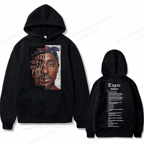 Худи Qimengyang с принтом Tupac 2Pac, хлопок, унисекс, 24 варианта принта