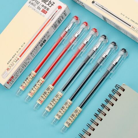 Гелевая ручка Aihao GP152 с игольчатым наконечником 0,35 мм, чёрная или красная