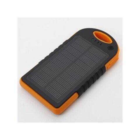 Mini Solar Power Bank 10000 mAh with LED Flashlight, 5 V 2.1 A Output