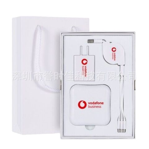 Gift Set: 5000 mAh Power Bank, Car Charger, Wall Adapter and 3-in-1 Cable in EVA Case
