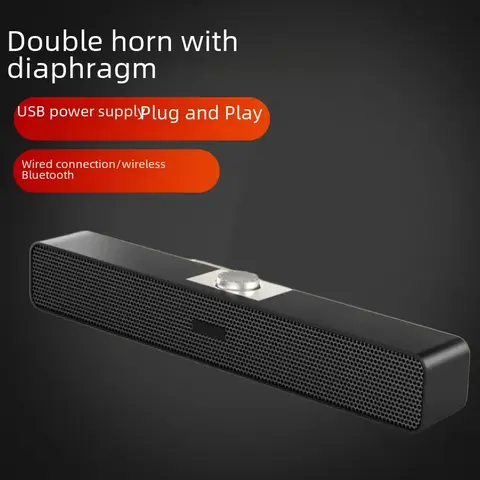 Компьютерная колонка-саундбар E-350 с двумя динамиками, питание от USB, разъём 3,5 мм, проводная или с Bluetooth