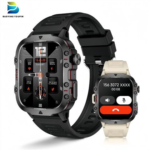 QX11 Rugged Smart Watch, 1.96" IPS Screen, Bluetooth Calls, Heart Rate, SpO2, 420 mAh Battery