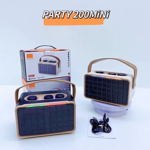 Портативная Bluetooth-колонка PARTY200MINI с RGB-подсветкой, 2 динамика, радио, слот для карт TF