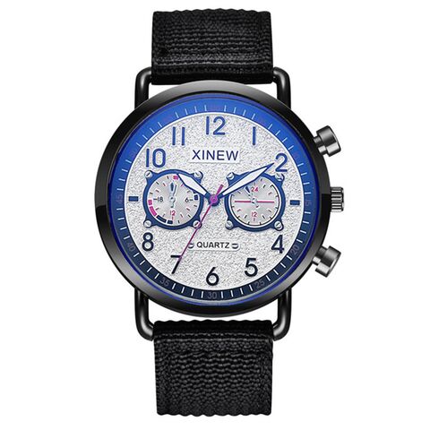 Мужские кварцевые часы XINEW K201 с нейлоновым ремешком, спортивный стиль, 42 мм
