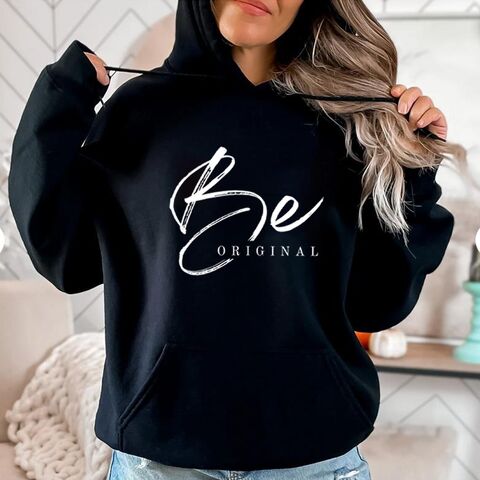 Свитшот Danshuo с надписью Be Original, Be You, свободный крой, круглый вырез, длинный рукав