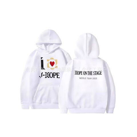 Мужское худи с начёсом j-hope HOPE ON THE STAGE, свободный крой, хлопок 85 %, 250–300 г/м², XS–XXXL