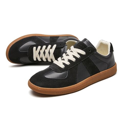 Мужские кеды в стиле German Army Trainer / Cortez из натуральной кожи, низкие, дышащие