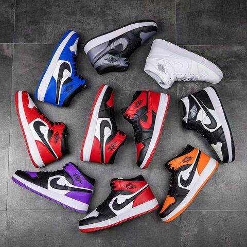 Кроссовки мужские AJ1 High, полиуретан (PU), шнуровка, баскетбольный стиль, повседневные
