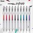 Гелевая ручка Pentel EnerGel BLN75TL, прозрачный корпус, 0,5 мм, быстросохнущие чернила, 10 цветов