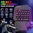 Игровой набор T-Wolf TF950 из 5 предметов: клавиатура для одной руки, мышь, конвертер, коврик, подставка