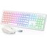 Беспроводной комплект клавиатура и мышь JOMAA с RGB-подсветкой, 2,4 ГГц, аккумуляторный, эргономичный