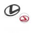 Эмблема на руль Lexus YJ, накладная, ABS, 65 мм, серебро / чёрный / под карбон