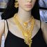 Свадебный комплект бижутерии Eunice с покрытием золотом 24K, длинное колье, ближневосточный и индийский стиль