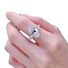Кольцо MUJING Jewelry из серебра 925 с крупным овальным камнем 10×14 мм high carbon, четыре крапана