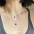 Колье с подвеской-яблоком с эмалью Kaitin Jewelry, короткая цепочка по ключицы, сплав, длина 41–50 см