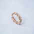 Открытое кольцо Miya Sophia Jewelry «Ромашка» со 110 фианитами, медь с покрытием розовым золотом, регулируемое