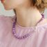 Колье YK Jewelry из фиолетовых бусин нефрита и натурального камня, яркий стиль, длина 38–43 см