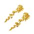 Серьга Miya Sophia Jewelry с цветами и бахромой, латунь с позолотой, игла серебро 925, 10 см, 1 шт.