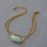 Браслет Miya Sophia Jewelry двойной с гранёным натуральным камнем, латунь с позолотой, 16+3 см