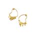 Серьги Miya Sophia Jewelry с длинной подвеской и сердцем, кованая фактура, медь с позолотой, швенза серебро 925