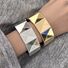 Браслет-бэнгл KAYMEN JEWELRY BR-03611 с гранёным ромбовидным узором, цинковый сплав, в стиле хип-хоп