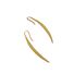 Серьги-полумесяцы Miya Sophia Jewelry из латуни с позолотой, форма клыка, длина 5,5 см