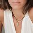 Колье Miya Sophia Jewelry из чёрной шпинели и бирюзы с подвеской-сердцем, длина 39+5 см
