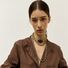 Колье-чокер YK JEWELRY с натуральным камнем тигровый глаз, леопардовый узор, титановая сталь с покрытием 18K
