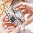 Женские кварцевые часы DOUKOU DK3637-1, квадратный циферблат 26 мм, металлический браслет