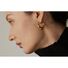 Серьги-кольца овальные полые miya sophia jewelry, гладкая латунь с позолотой, 2,2×2,5 см