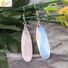 Длинные серьги-капли CSJA Jewelry с гранёной подвеской из натурального камня, 6,1 см, 12 видов камня