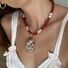 Колье из натуральных ракушек YK Jewelry, морской стиль, титановая сталь, перламутр, 27 вариантов