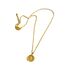 Колье с подвеской-монетой со знаком зодиака Miya Sophia Jewelry, латунь, состаренная позолота, 45+5 см