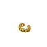 Ажурное кольцо Miya sophia jewelry с зелёными фианитами, латунь с позолотой 18K, регулируемое