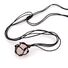 Колье Xuying jewelry на чёрном плетёном шнуре с подвеской-сеточкой из натурального камня, регулируемое