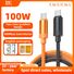 Двухцветный кабель DK для быстрой зарядки USB-C 100 Вт, плетёная оплётка, 1 м, для iPhone и Android