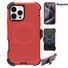 Противоударный чехол 3 в 1 для iPhone 16 Pro Max, магнитный, с подставкой и клипсой-кобурой на ремень