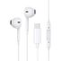 Проводные наушники-вкладыши для iPhone 7–16, plug-and-play, с пультом на кабеле