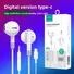 Проводные наушники Type-C с цифровым декодером, вкладыши, для Huawei и Type-C смартфонов