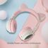 Полноразмерные Bluetooth-наушники в форме кошачьих ушек, складные, со слотом для карты памяти