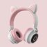 Полноразмерные Bluetooth-наушники в форме кошачьих ушек, складные, со слотом для карты памяти