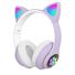 Bluetooth-наушники накладные с кошачьими ушками и подсветкой, складные, Bluetooth 5.1