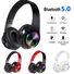 Складные накладные наушники B39 с RGB-подсветкой, Bluetooth