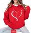 Худи Hook On You с принтом сердечек «Love Heart», прямой крой, женское, полиэстер, XS–XXXL