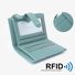 Женский короткий кошелёк Talian с RFID-защитой, фактура личи, много карт