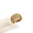 Кольцо kaitin jewelry «бамбук», три слоя, с цирконием, разъёмное