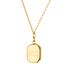 Колье WUAINI JEWELRY с квадратной подвеской «шоколад», титановая сталь, позолота 14K