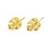 Серьги-листья Miya Sophia Jewelry, матовая фактура, позолота, ретро-стиль