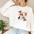 Свитшот Hookonyou Holly Jolly Christmas, новогодний принт, прямой крой